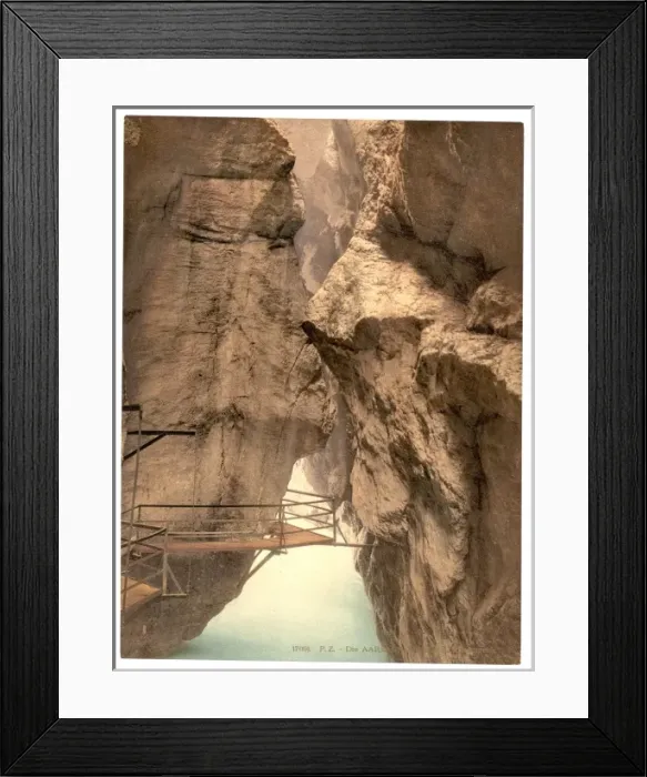 Framed Print : Gorge of the Aare River, near Meiringen, Bernese Oberland, S Framed Print : Gorge of the Aare River, near Meiringen, Bernese Oberland, S