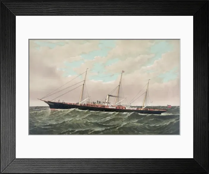 Framed Print : Steam yacht Namouna: the property of James Gordon Bennett, E Framed Print : Steam yacht Namouna: the property of James Gordon Bennett, E