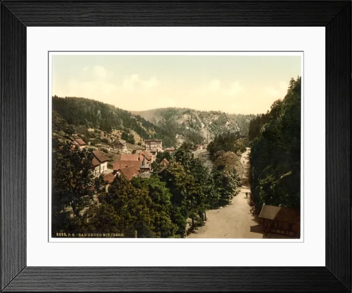 Framed Print : Bath Grund (i. e. Bad Grund) with Iberg, Hartz, Germany Framed Print : Bath Grund (i. e. Bad Grund) with Iberg, Hartz, Germany