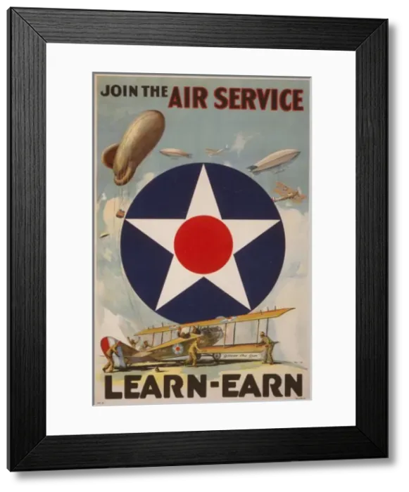 Framed Print : Join the Air Service - Learn-Earn Framed Print : Join the Air Service - Learn-Earn