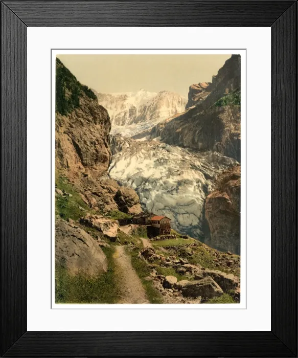 Framed Print : Glacier and Baregg Inn, Grindelwald, Bernese Oberland, Switz Framed Print : Glacier and Baregg Inn, Grindelwald, Bernese Oberland, Switz