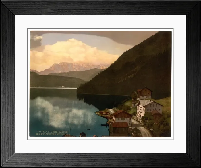 Framed Print : Walchensee with Urfeld, Upper Bavaria, Germany Framed Print : Walchensee with Urfeld, Upper Bavaria, Germany