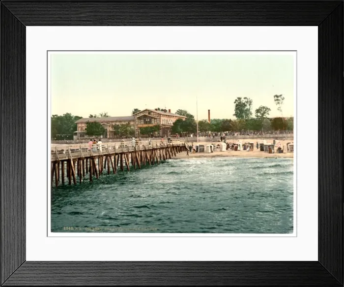 Framed Print : Castle on the beach and bridge, Colberg, Pommeraina, Germany Framed Print : Castle on the beach and bridge, Colberg, Pommeraina, Germany