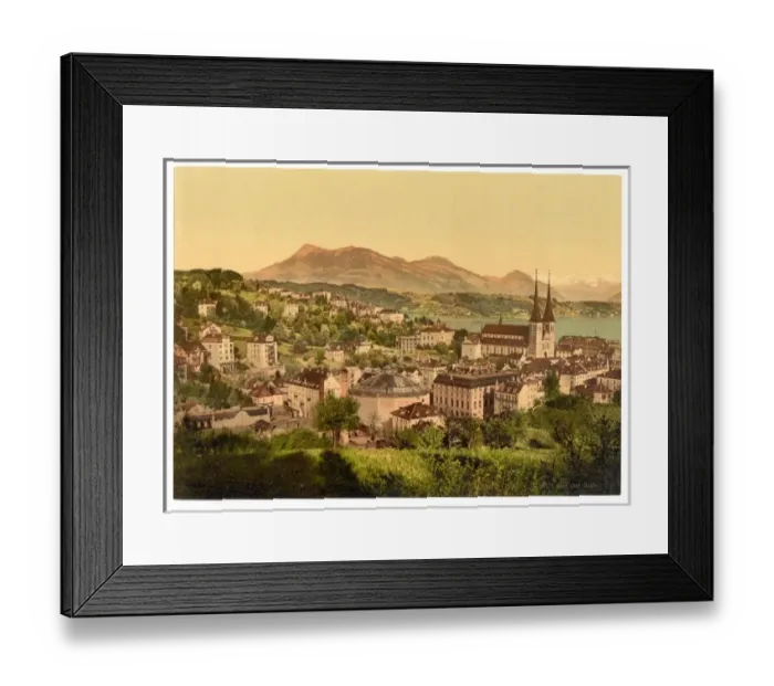 Framed Print : Lucerne and the Rigi, Lake Lucerne, Switzerland Framed Print : Lucerne and the Rigi, Lake Lucerne, Switzerland