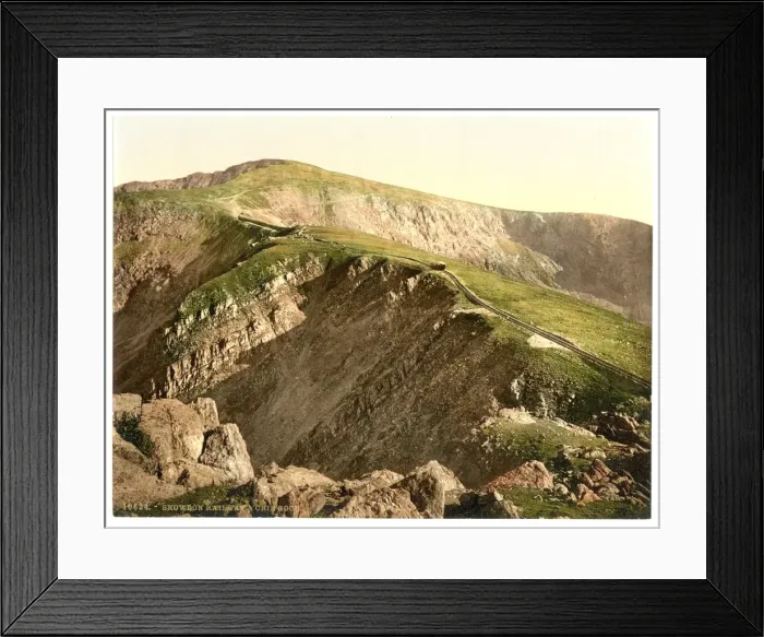 Framed Print : Railway and Crib Goch, Snowdon, Wales Framed Print : Railway and Crib Goch, Snowdon, Wales