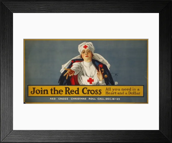 Framed Print : Join the Red Cross - all you need is a heart and a dollar Re Framed Print : Join the Red Cross - all you need is a heart and a dollar Re