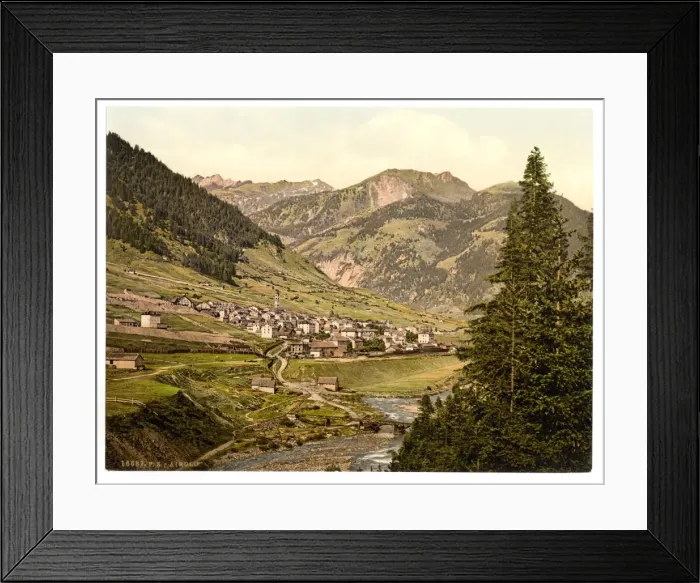 Framed Print : Airolo, general view, St. Gotthard Railway, Switzerland Framed Print : Airolo, general view, St. Gotthard Railway, Switzerland