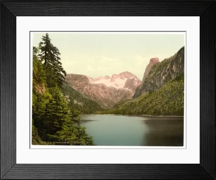 Framed Print : Gosausee and Dachstein, Upper Austria, Austro-Hungary Framed Print : Gosausee and Dachstein, Upper Austria, Austro-Hungary