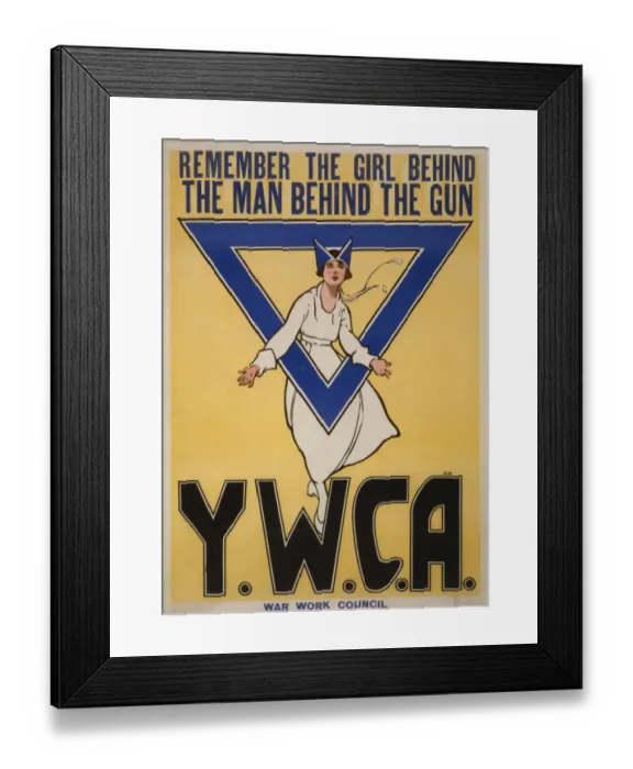 Framed Print : Remember the girl behind the man behind the gun - YWCA War W Framed Print : Remember the girl behind the man behind the gun - YWCA War W