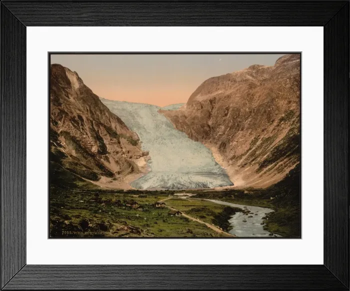 Framed Print : Boiumsbrae (i. e. Bojumsbrae), Sognefjord, Norway Framed Print : Boiumsbrae (i. e. Bojumsbrae), Sognefjord, Norway