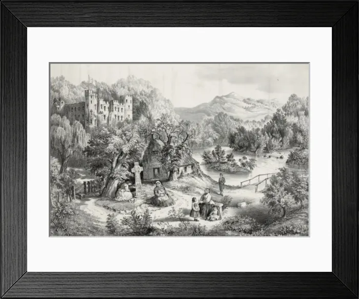 Framed Print : The meeting of the waters: in the Vale of Avoca, County Wick Framed Print : The meeting of the waters: in the Vale of Avoca, County Wick