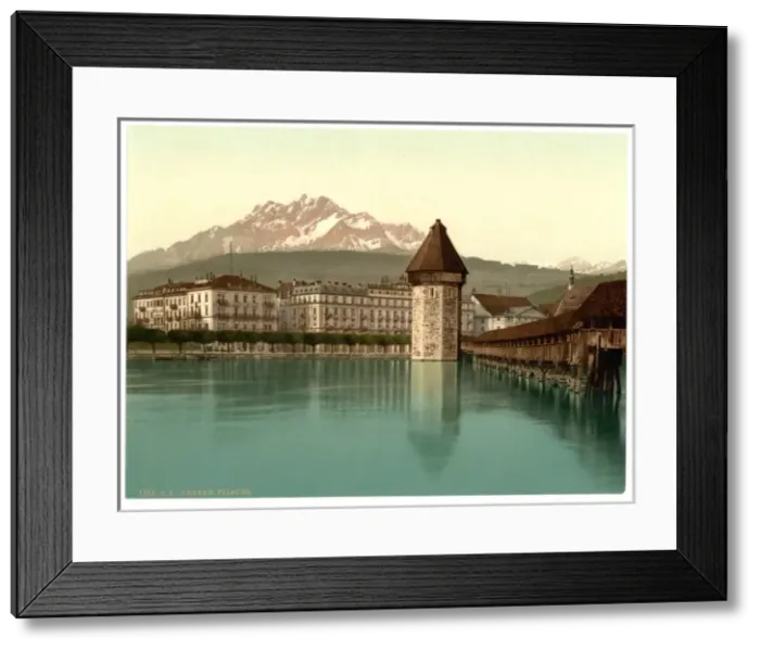 Framed Print : Chapel Bridge and view of Pilatus, Lucerne, Switzerland Framed Print : Chapel Bridge and view of Pilatus, Lucerne, Switzerland