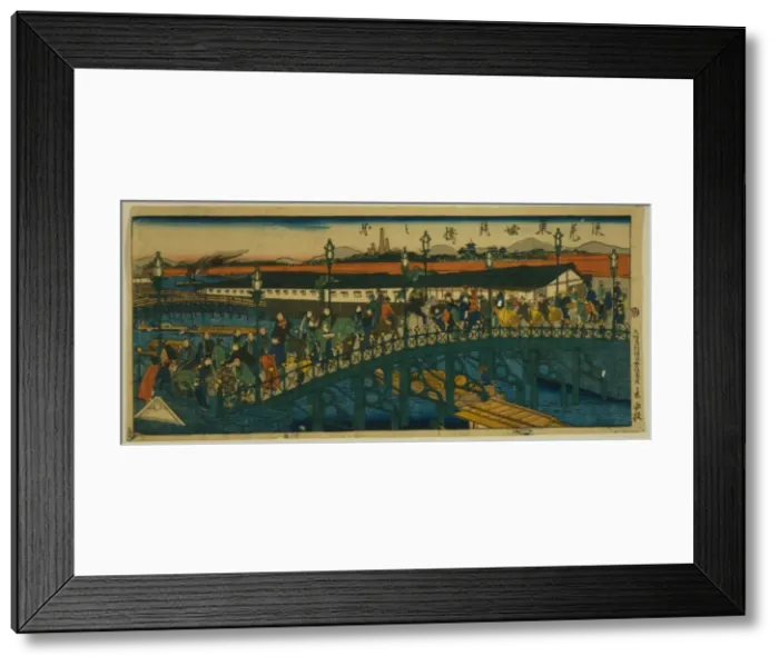 Framed Print : Steel bridge at Higashibori, Osaka Framed Print : Steel bridge at Higashibori, Osaka