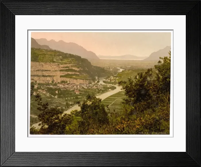 Framed Print : St. Maurice, general view, Valais, Alps of, Switzerland Framed Print : St. Maurice, general view, Valais, Alps of, Switzerland