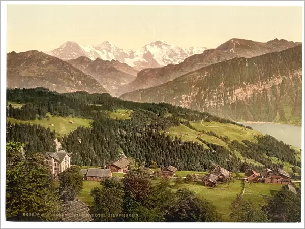 Beatenberg village and Hotel Silberhorn, Bernese Oberland, S