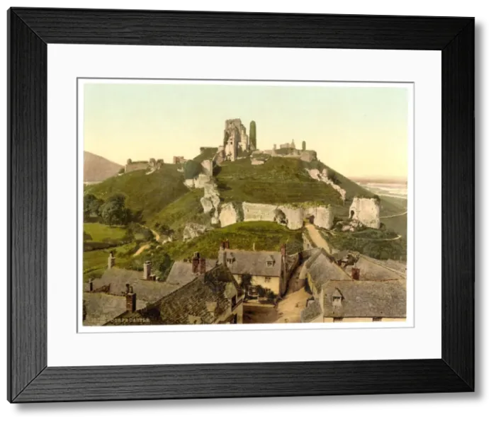 Framed Print : Corfe Castle, Corfe, England Framed Print : Corfe Castle, Corfe, England