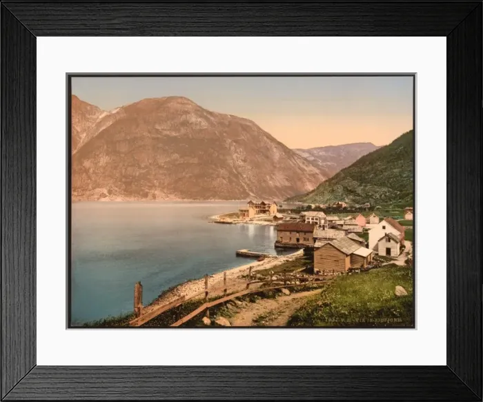 Framed Print : Vik in Eidfjord, Hardanger Fjord, Norway Framed Print : Vik in Eidfjord, Hardanger Fjord, Norway