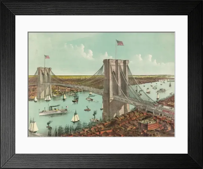 Framed Print : Brooklyn Bridge, New York City Framed Print : Brooklyn Bridge, New York City