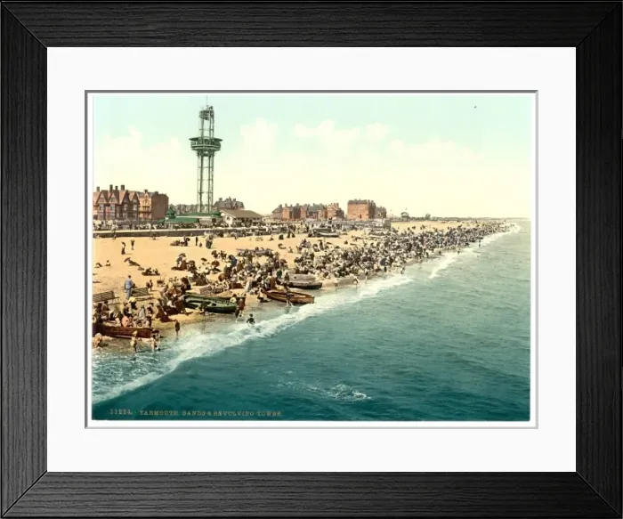 Framed Print : Sands and revolving tower, Yarmouth, England Framed Print : Sands and revolving tower, Yarmouth, England