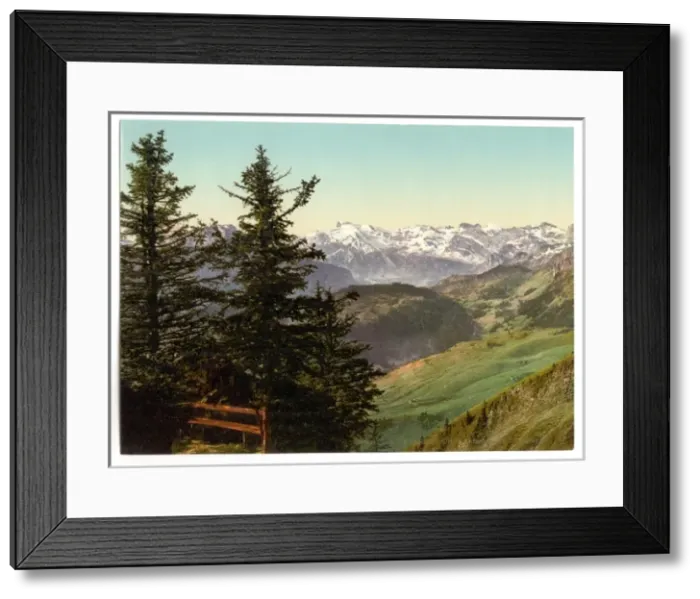 Framed Print : Stanserhorn, view of Mount Titlis, Unterwald, Switzerland Framed Print : Stanserhorn, view of Mount Titlis, Unterwald, Switzerland