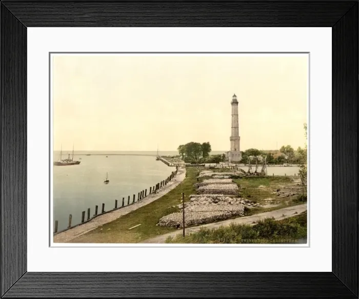 Framed Print : Lighthouse, Swinemunde, Pommeraina, Germany (i. e. Swinoujsc Framed Print : Lighthouse, Swinemunde, Pommeraina, Germany (i. e. Swinoujsc