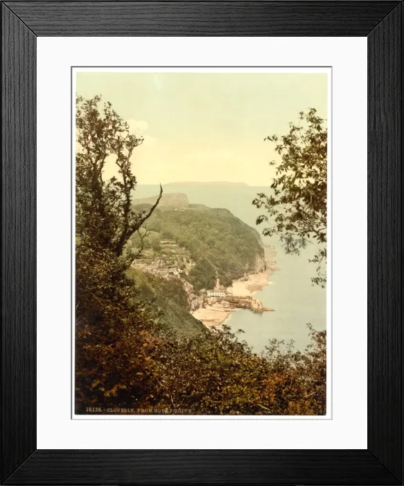 Framed Print : From the Hobby Drive, Clovelly, England Framed Print : From the Hobby Drive, Clovelly, England