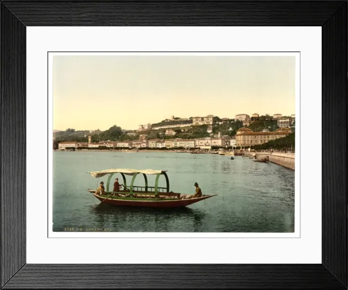 Framed Print : Lugano, the quay, Tessin, Switzerland Framed Print : Lugano, the quay, Tessin, Switzerland