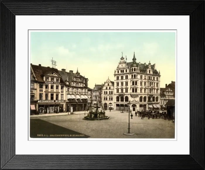 Framed Print : The Kohlmarkt, Brunswick (i. e. Braunschweig), Germany Framed Print : The Kohlmarkt, Brunswick (i. e. Braunschweig), Germany