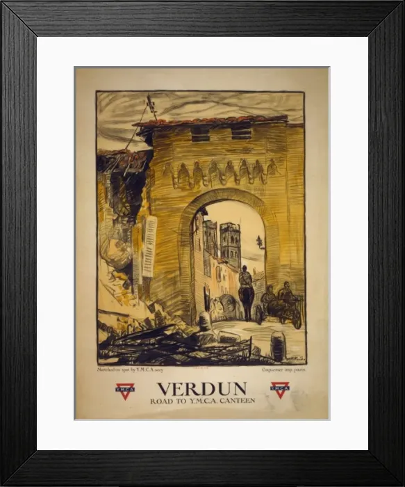 Framed Print : Verdun, road to YMCA canteen Framed Print : Verdun, road to YMCA canteen