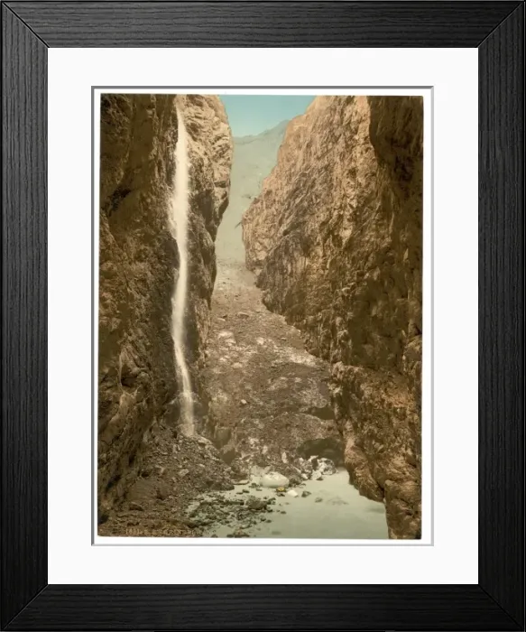 Framed Print : Grindelwald, grotto, II, with waterfall, Bernese Oberland, S Framed Print : Grindelwald, grotto, II, with waterfall, Bernese Oberland, S