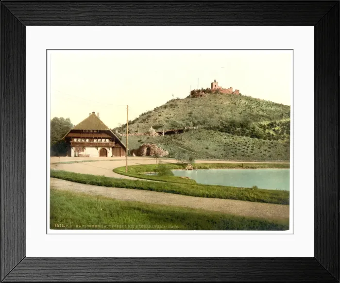 Framed Print : The Lauterberg with Swartzwald House, Karlsruhe, Baden, Germ Framed Print : The Lauterberg with Swartzwald House, Karlsruhe, Baden, Germ