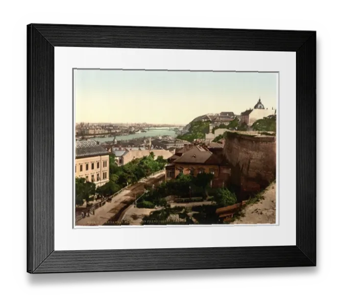 Framed Print : Franz Josephs Bridge, looking towards the bridge, Budapest Framed Print : Franz Josephs Bridge, looking towards the bridge, Budapest