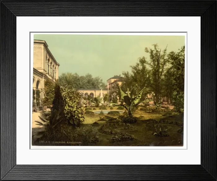 Framed Print : The Conversationsgebaude and the Kurgarden, Bad Kissengen (i Framed Print : The Conversationsgebaude and the Kurgarden, Bad Kissengen (i