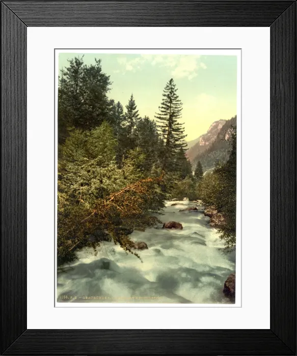 Framed Print : Klosters, gorges of the Landquart, Grisons, Switzerland Framed Print : Klosters, gorges of the Landquart, Grisons, Switzerland
