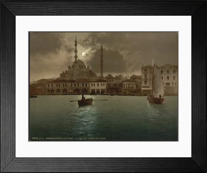 Framed Print : Yeni-Djama (i. e. Yeni Cami) by moonlight, Constantinople, T Framed Print : Yeni-Djama (i. e. Yeni Cami) by moonlight, Constantinople, T