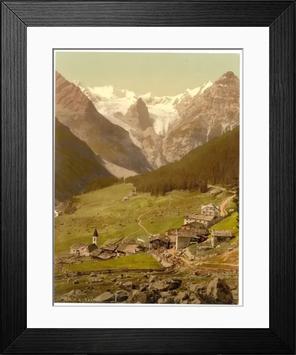 Framed Print : Trafoi and Trafoi Ice Wall, Tyrol, Austro-Hungary Framed Print : Trafoi and Trafoi Ice Wall, Tyrol, Austro-Hungary