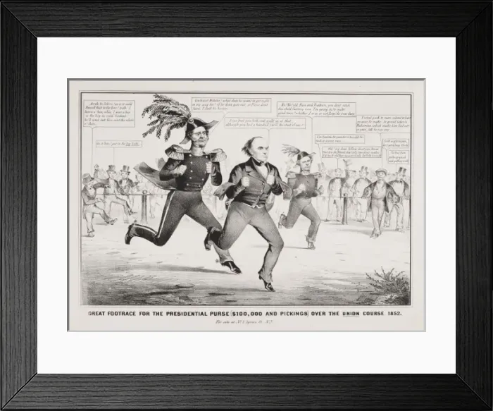Framed Print : The great footrace for the presidential purse (100, 000 and p Framed Print : The great footrace for the presidential purse (100, 000 and p