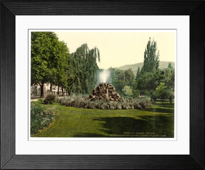 Framed Print : A Fountain in the Allee de Lichtenthal (i. e. Lichtentaler Al Framed Print : A Fountain in the Allee de Lichtenthal (i. e. Lichtentaler Al