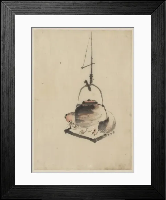 Framed Print : Badger tea kettle Framed Print : Badger tea kettle