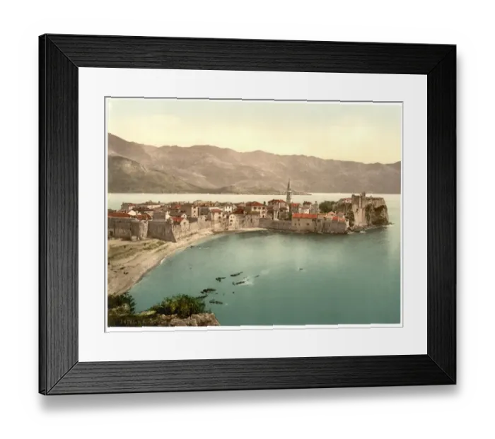 Framed Print : Budua, general view, Dalmatia, Austro-Hungary Framed Print : Budua, general view, Dalmatia, Austro-Hungary