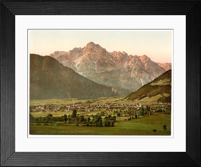Framed Print : Lienz, with the Spitzkolft (i. e. Spitzkofl), Tyrol, Austro- Framed Print : Lienz, with the Spitzkolft (i. e. Spitzkofl), Tyrol, Austro-
