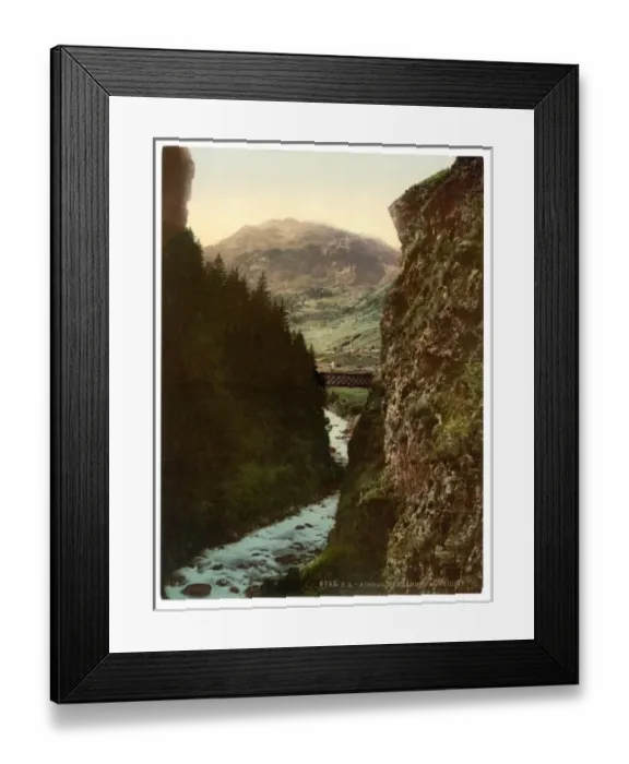 Framed Print : Airolo, gorges of the Stalvedro and Airolo, St. Gotthard Rai Framed Print : Airolo, gorges of the Stalvedro and Airolo, St. Gotthard Rai