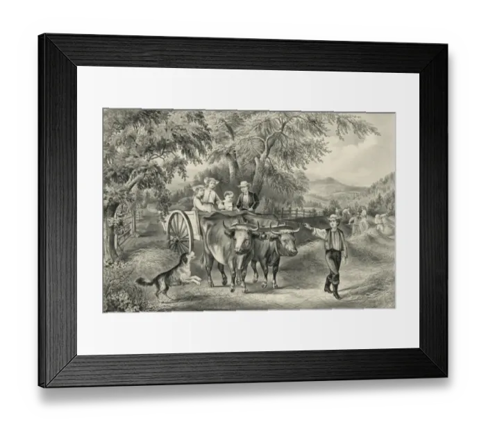 Framed Print : Haying-time the last load Framed Print : Haying-time the last load
