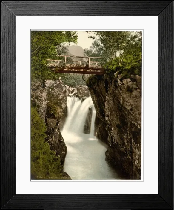 Framed Print : Lower fall, Glen Nevis, Fort William, Scotland Framed Print : Lower fall, Glen Nevis, Fort William, Scotland