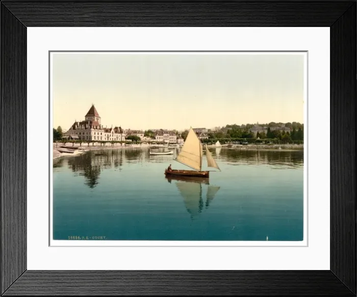 Framed Print : Ouchy, from the Lake, Geneva Lake, Switzerland Framed Print : Ouchy, from the Lake, Geneva Lake, Switzerland