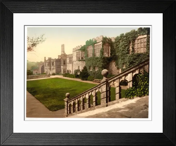 Framed Print : Haddon Hall, steps, Derbyshire, England Framed Print : Haddon Hall, steps, Derbyshire, England