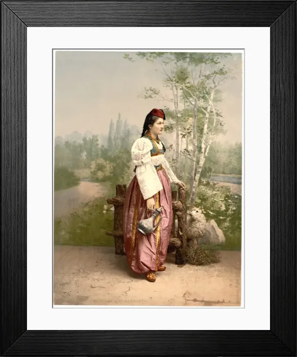Framed Print : Girl of Sarajevo, Bosnia, Austro-Hungary Framed Print : Girl of Sarajevo, Bosnia, Austro-Hungary