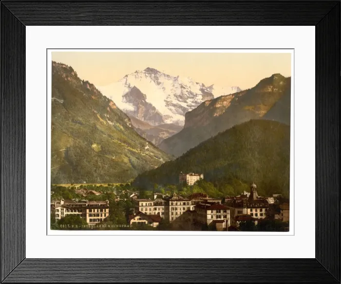 Framed Print : Interlaken, and the Jungfrau, Bernese Oberland, Switzerland Framed Print : Interlaken, and the Jungfrau, Bernese Oberland, Switzerland