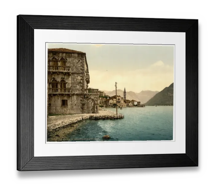 Framed Print : Perasto, with Stolievo, Dalmatia, Austro-Hungary
