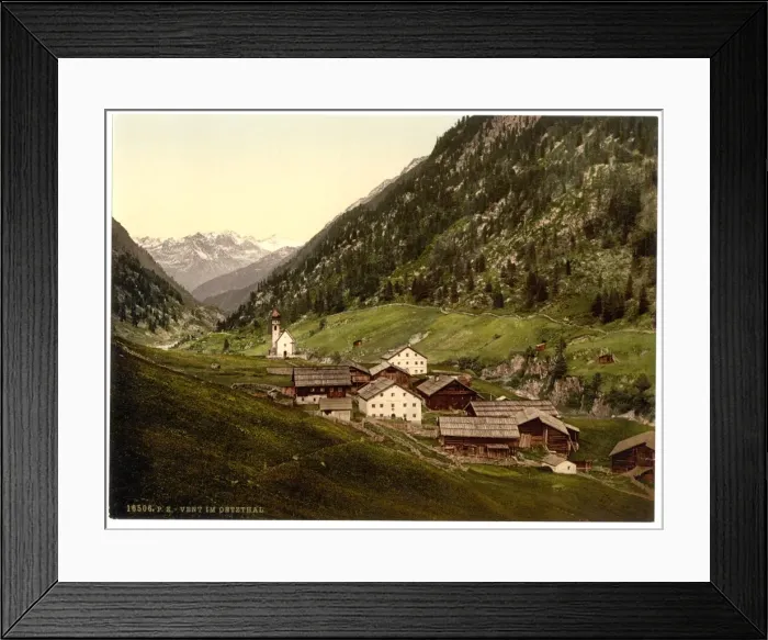 Framed Print : Oetz Valley, view in the valley, Tyrol, Austro-Hungary Framed Print : Oetz Valley, view in the valley, Tyrol, Austro-Hungary